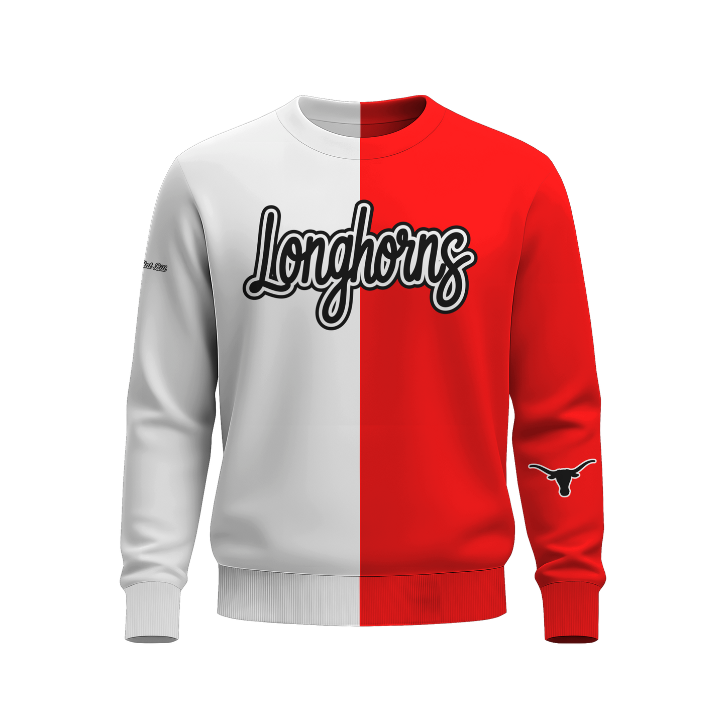 Lockney Longhorns Sweatshirt - RED/WHITE - HEAVYWEIGHT