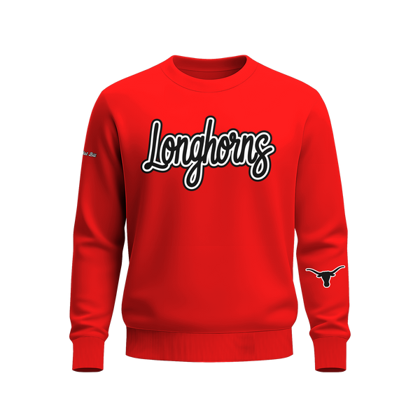 Lockney Longhorns Sweatshirt - RED - HEAVYWEIGHT