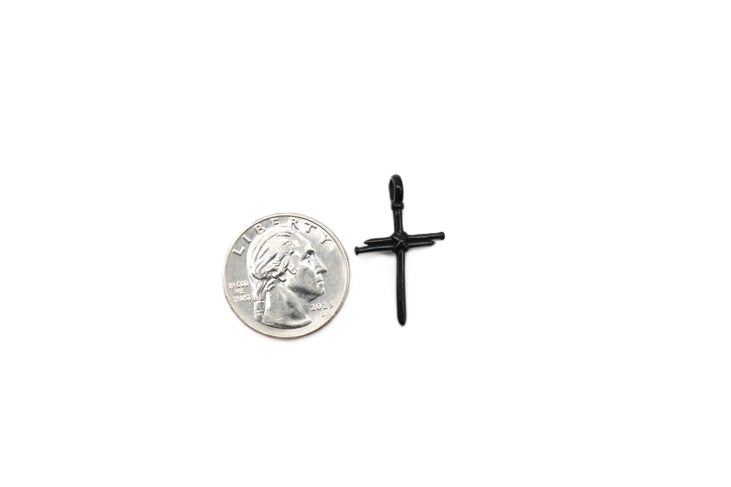 Mini Cross Pendant - Black