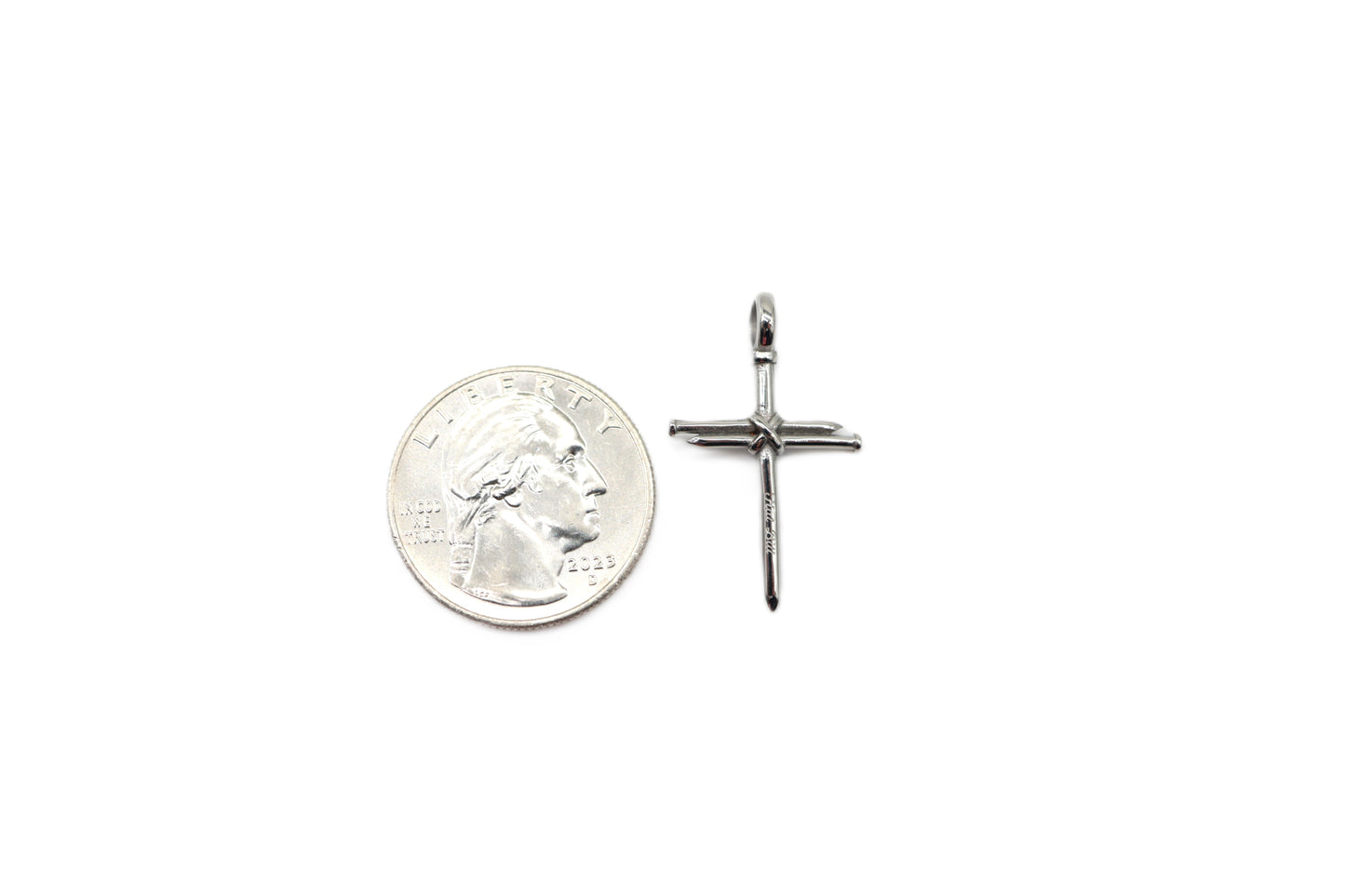 Mini Cross Pendant - Silver