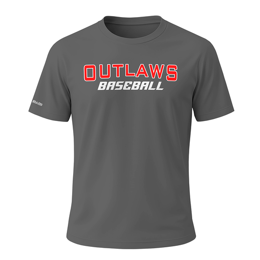Outlaws Baseball - Crew Neck Short Sleeves - Grey