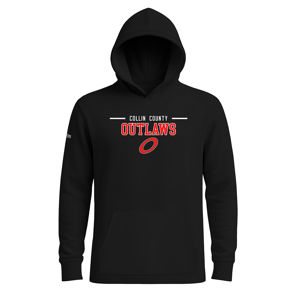 Outlaws Baseball - Long Sleeves Hoodie - LIGHTweight - Black - PRE ORDER