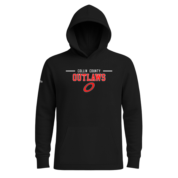 Outlaws Baseball - Long Sleeves Hoodie - LIGHTweight - Black - PRE ORDER