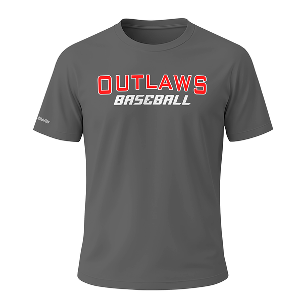 Outlaws Baseball - Crew Neck Short Sleeves - Grey