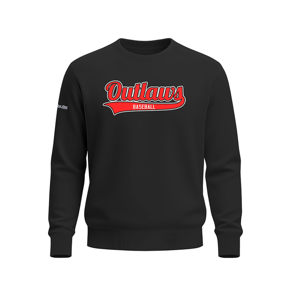 Outlaws Baseball - Long sleeve SWEATSHIRT - MIDweight - Black - PRE ORDER