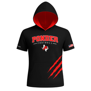 Ponder Football Hoodie - Black