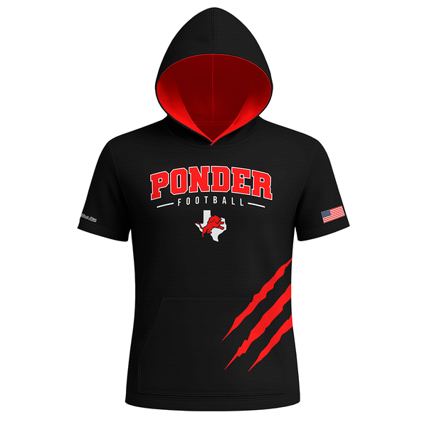 Ponder Football Hoodie - Black
