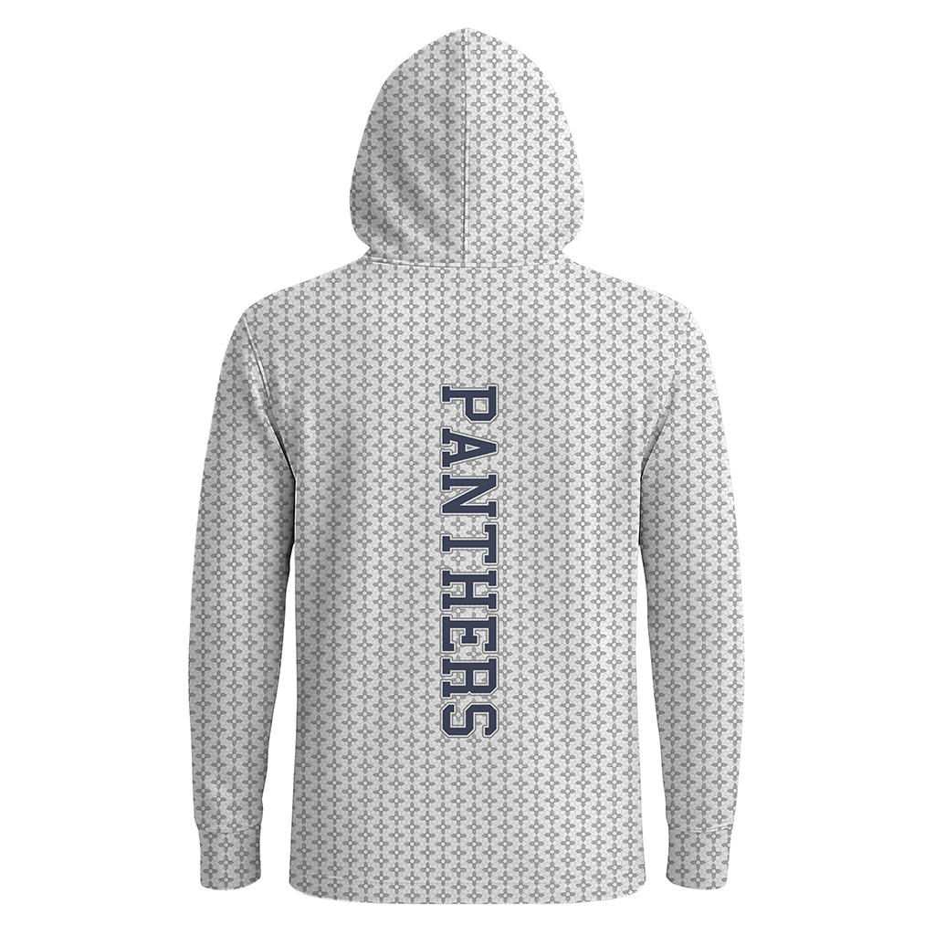 Piedra Vista Hoodie - Zia Pattern - White Long Sleeves - HEAVYWEIGHT - PRE ORDER