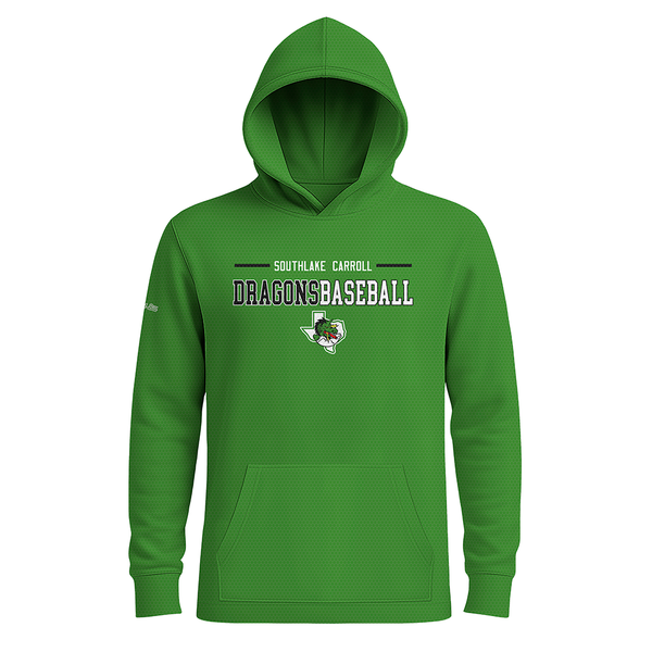 Southlake Carroll Baseball - Long Sleeves Hoodie - MIDweight - Green - PRE ORDER