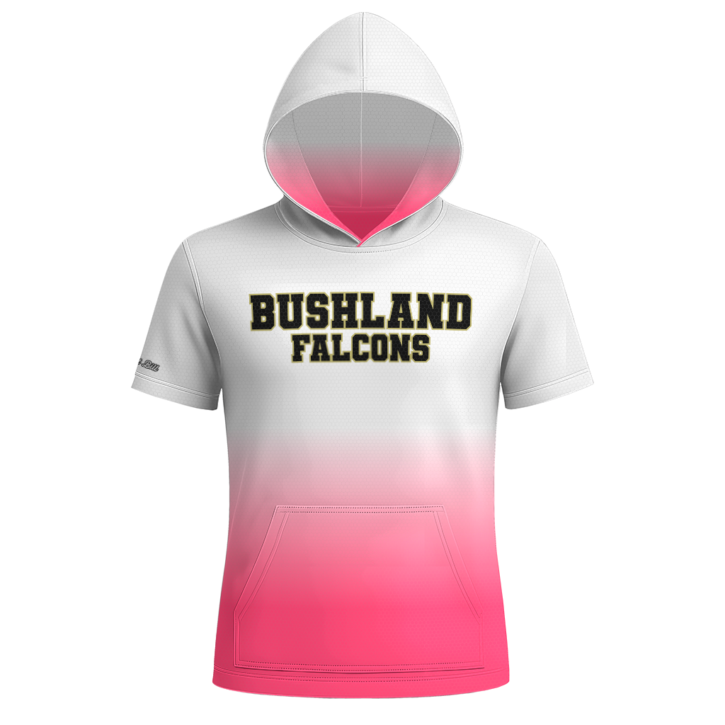 Bushland Falcons Hoodie - Ombre - White/Pink - PRE ORDER
