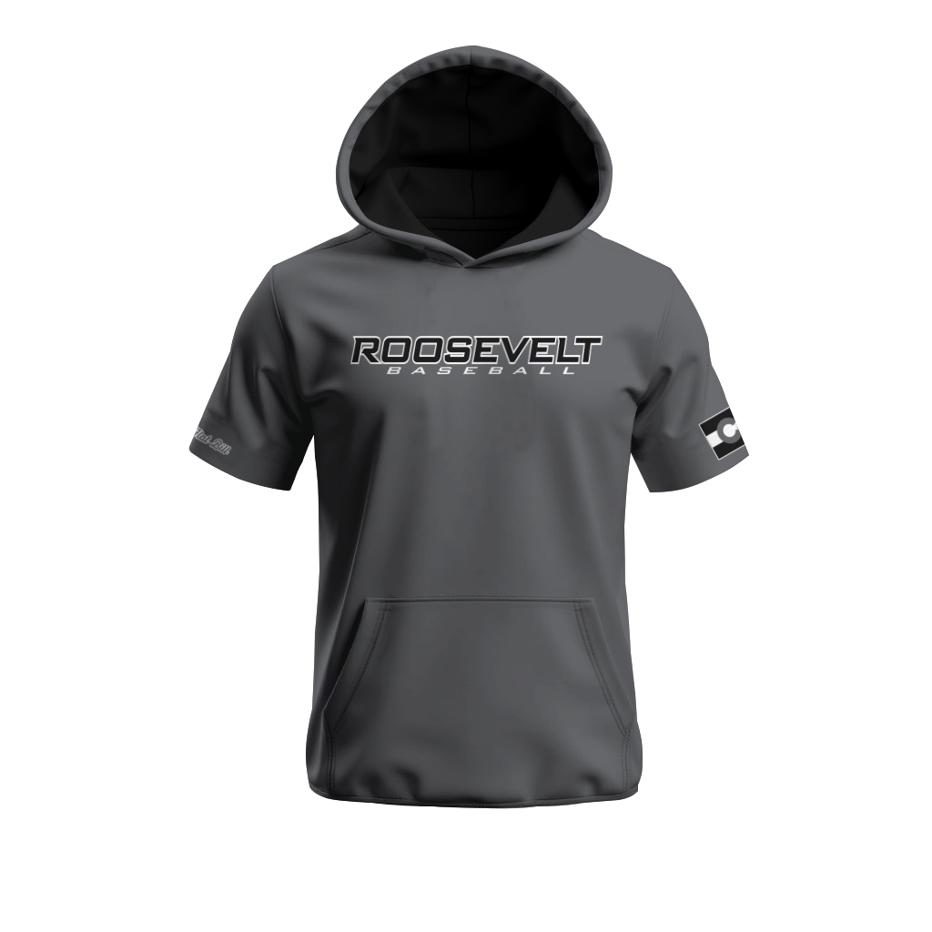 Roosevelt Fan Hoodie - Charcoal Grey Short Sleeves *Pre Order*