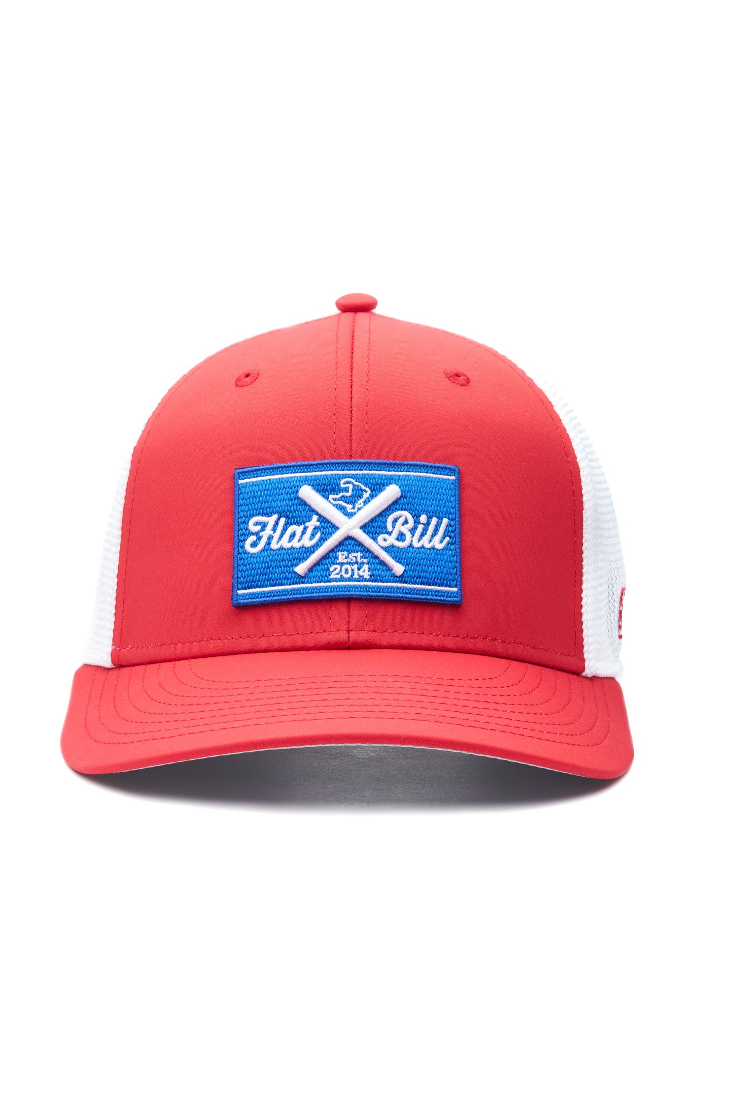 Flatbill Premium Blue Meshback Trucker Cap