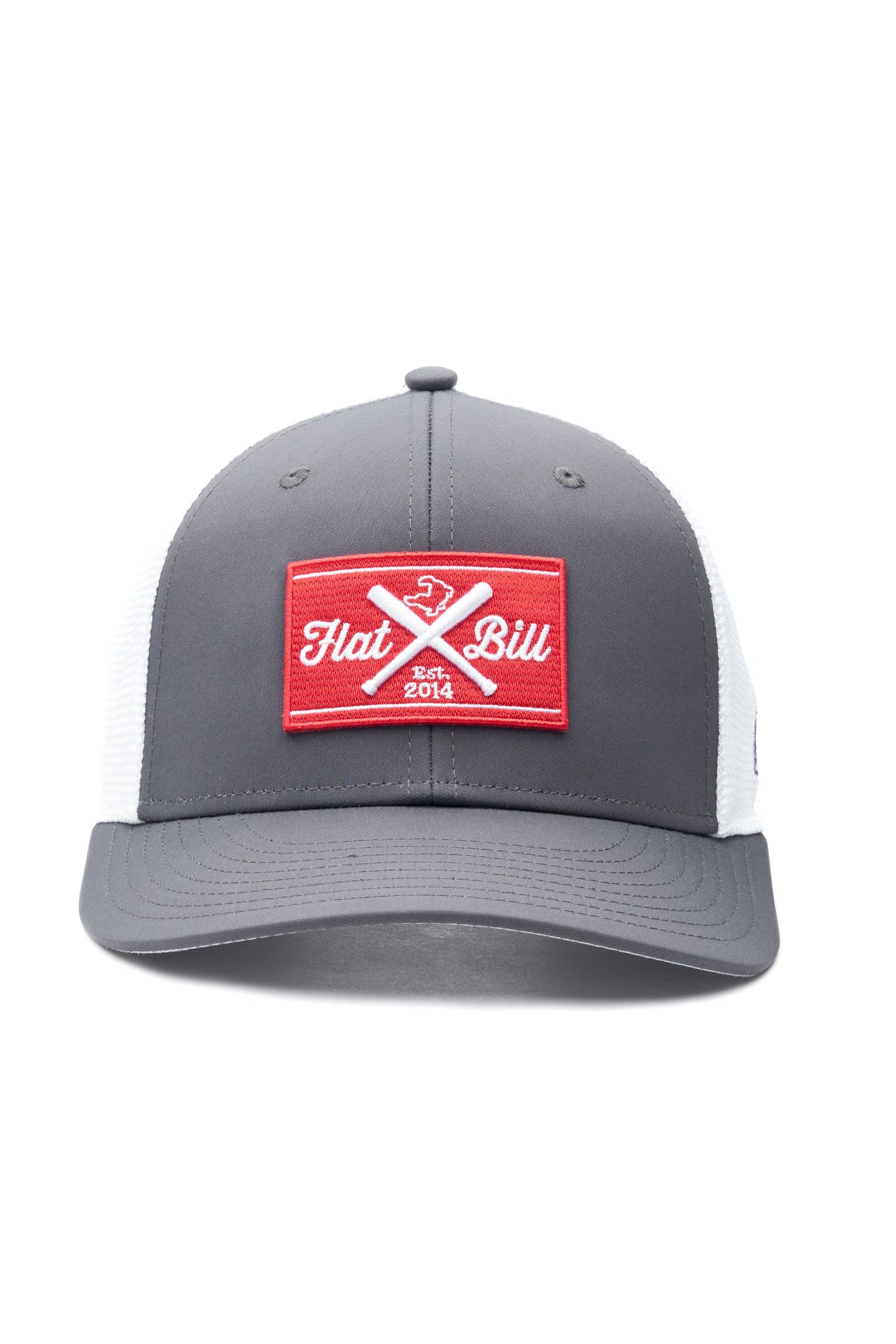 Flatbill Premium Blue Meshback Trucker Cap