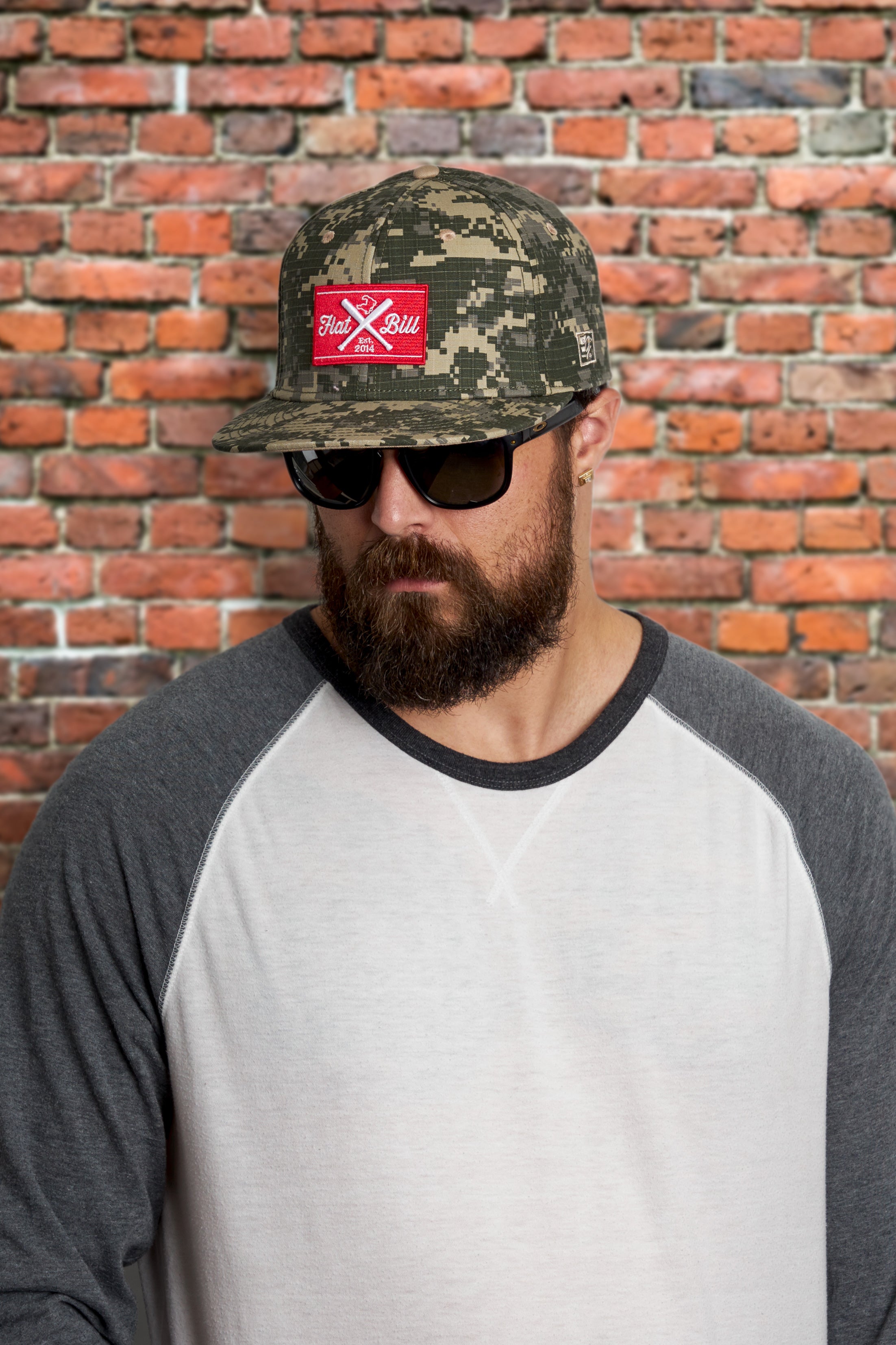 Camouflage flat bill hats on sale