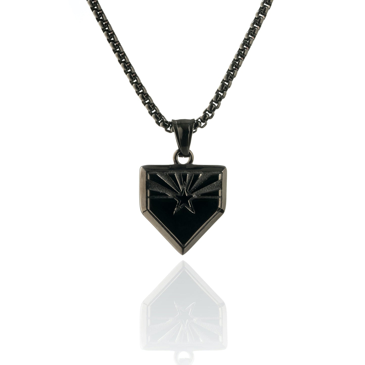 Shining Cross Home Plate Pendant