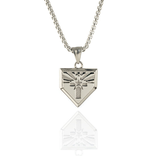 Shining Cross Home Plate Pendant