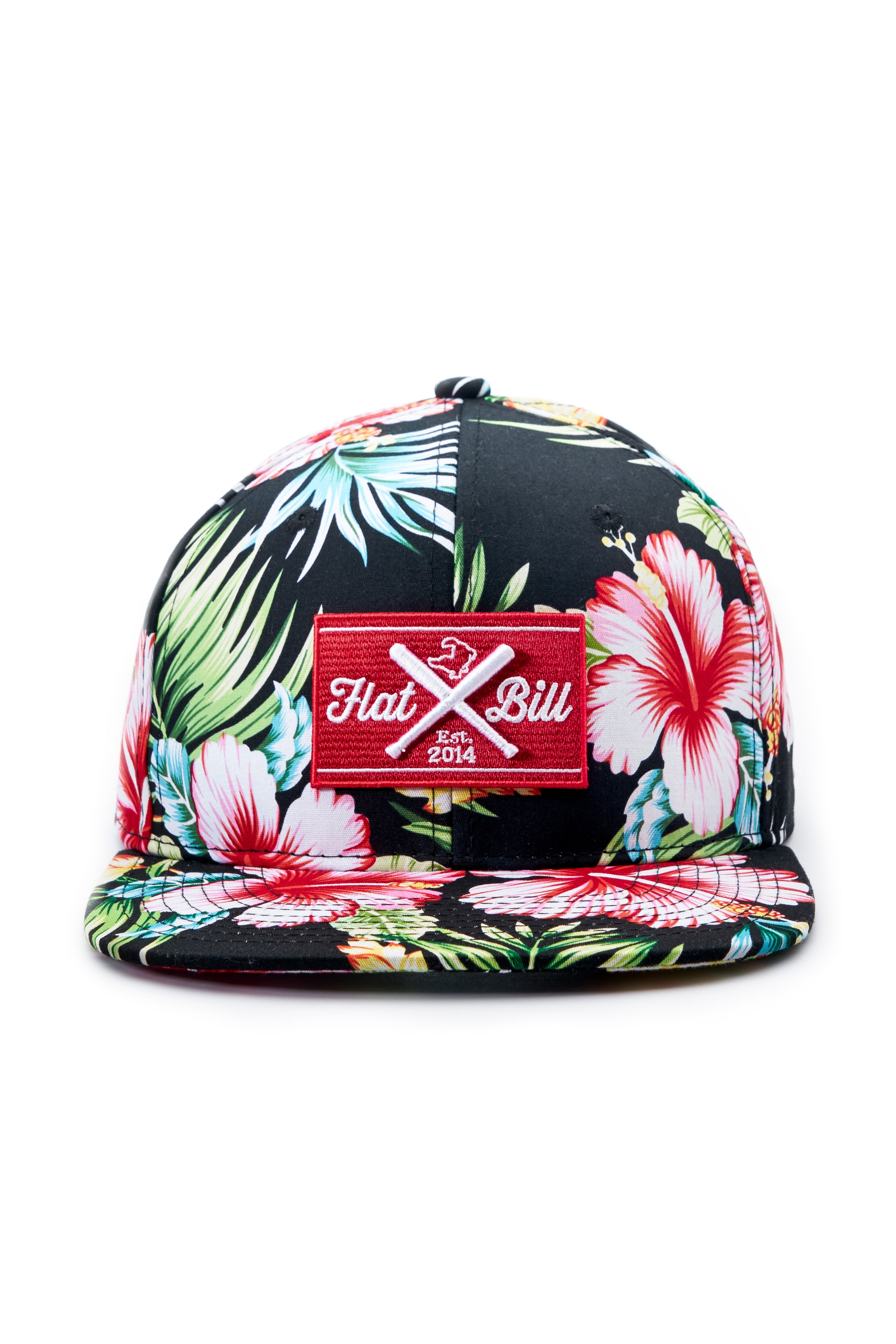 Floral flat bill hat on sale