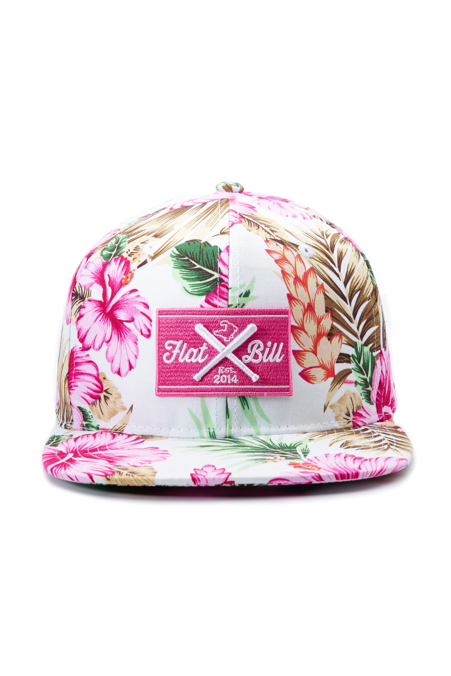 Flatbill Pink Floral Snapback Cap