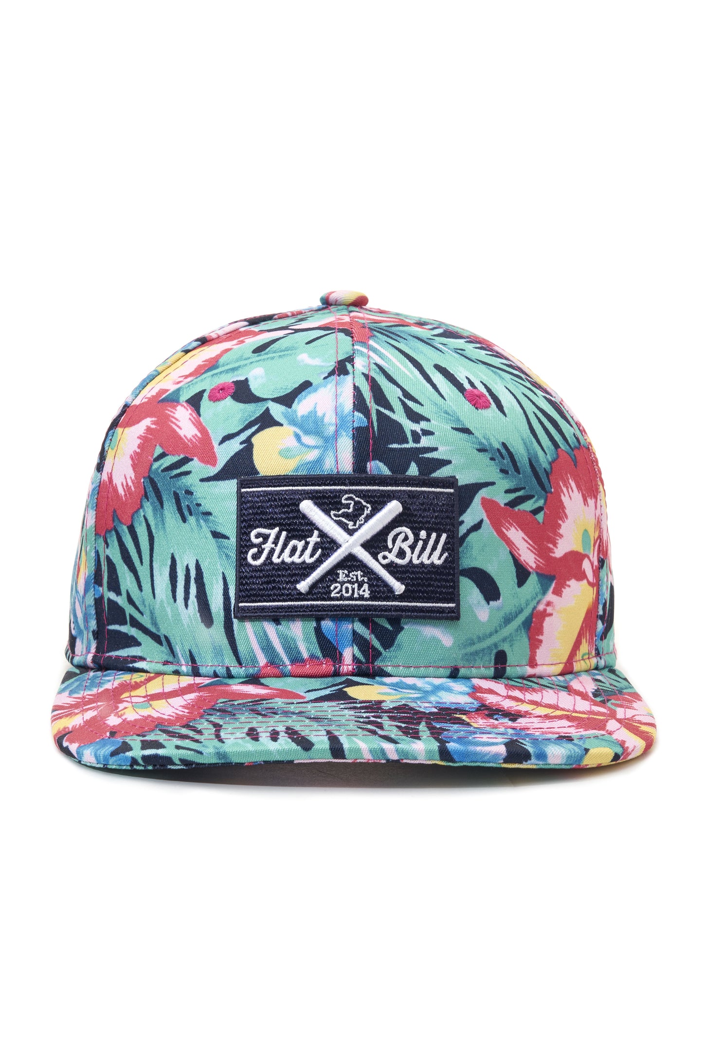 Flatbill Navy Floral Snapback Cap