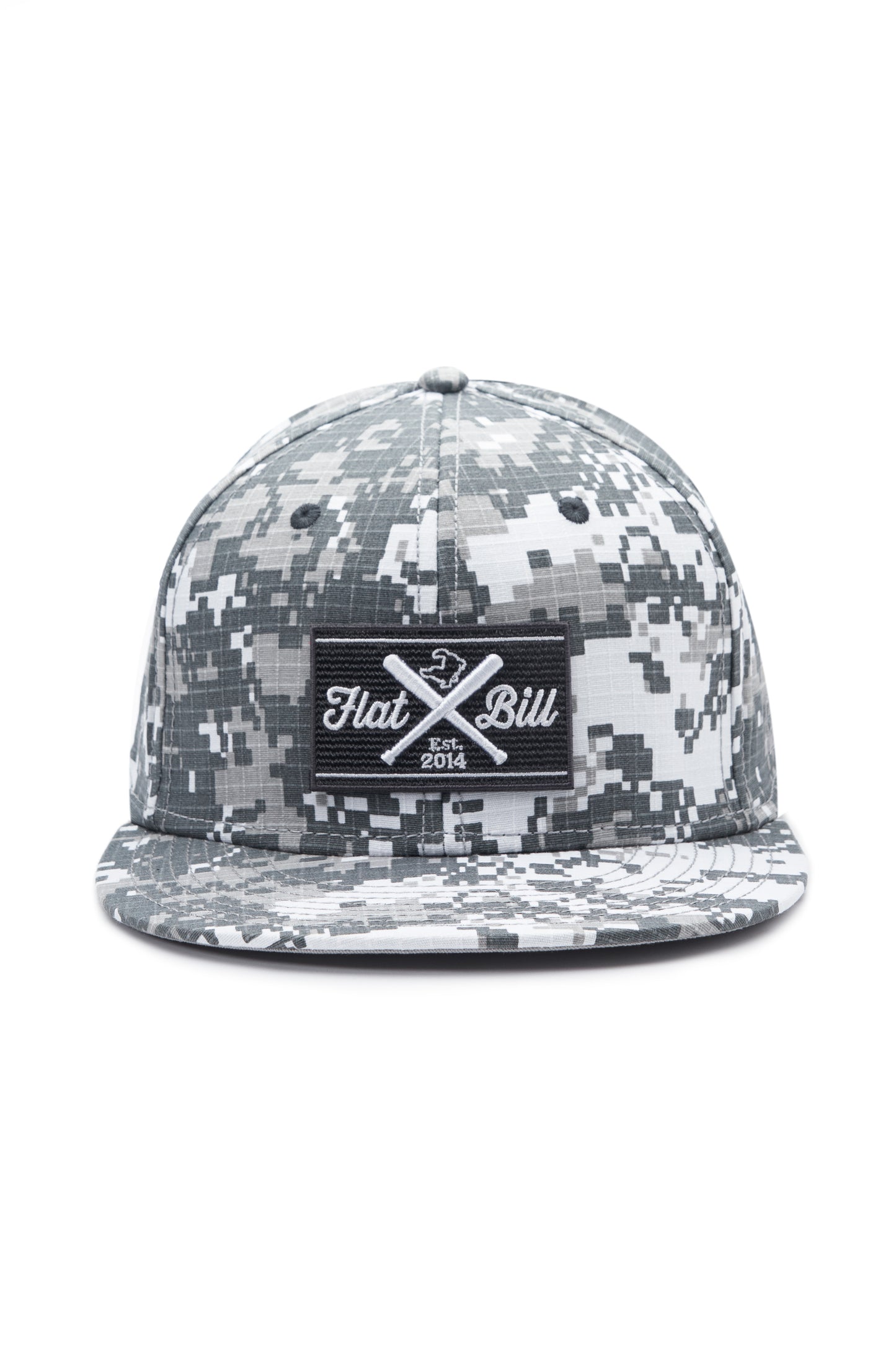 Flatbill Winter Camo Flex Fit Cap