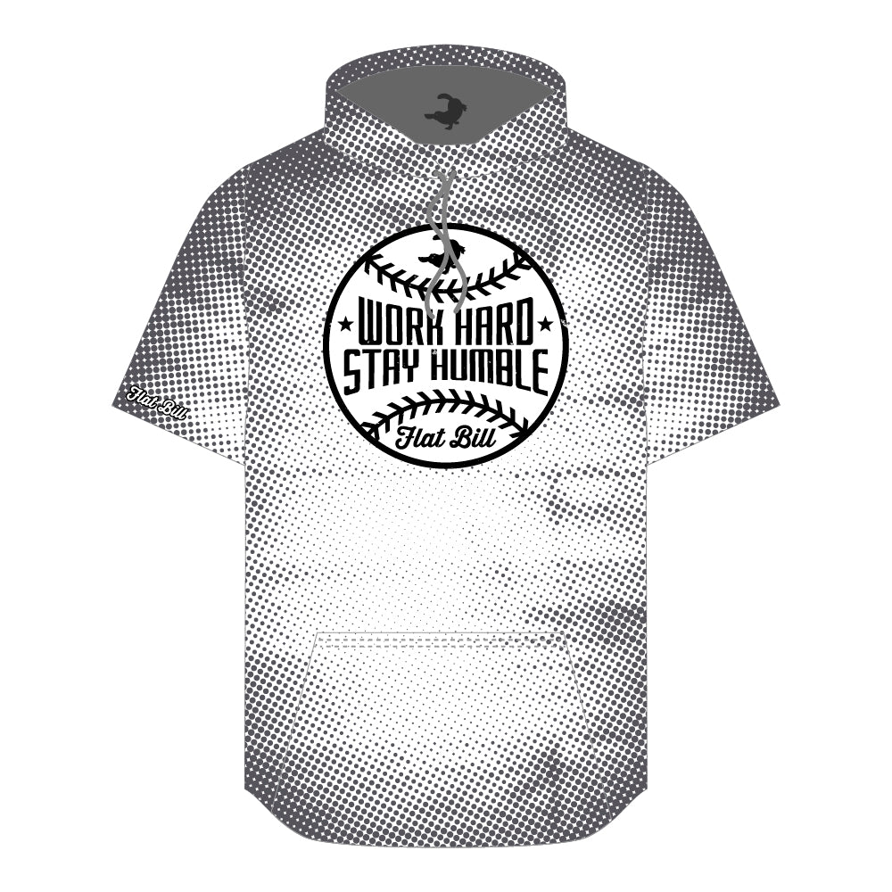 Work Hard Stay Humble  - Premium Sublimated Short Sleeve Hoodie