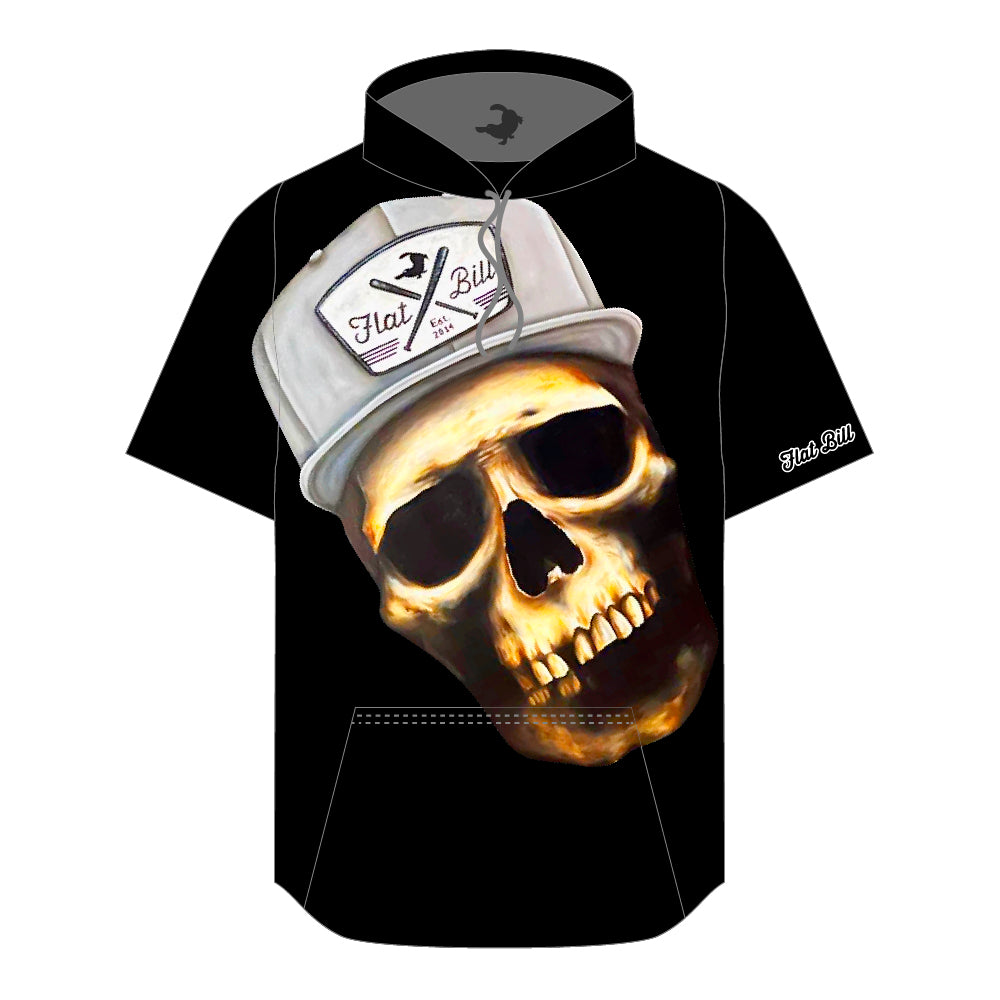 FB Skull  - Premium Sublimated Short Sleeve Hoodie